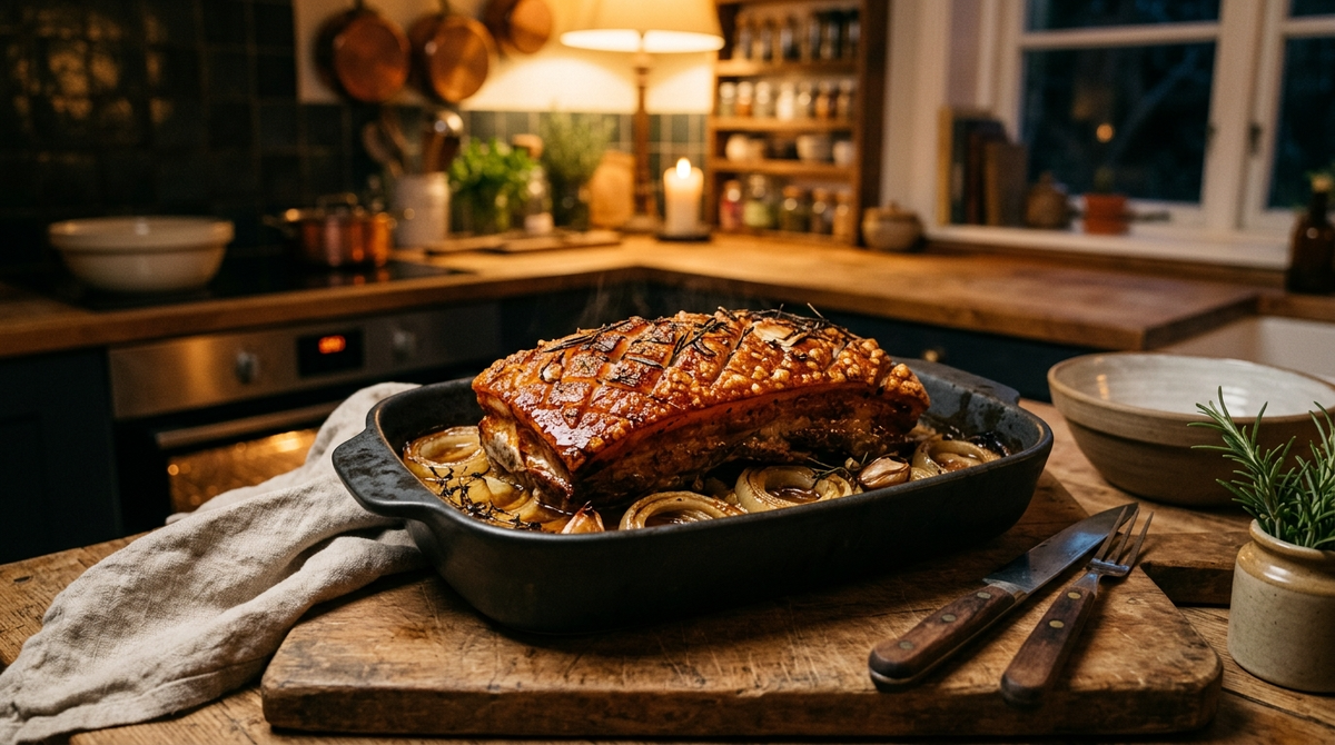 Один приём с ножом, после которого свиная грудинка перестала быть сухой