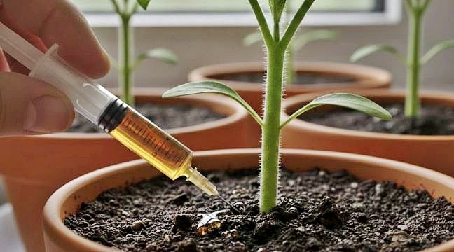 Этой подкормкой я кормлю свою молодую рассаду перца и помидор. Растения в миг прибавляют и укреплюятся.