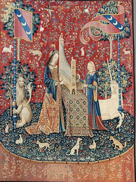 "Дама с единорогом". Средневековый французский гобелен
