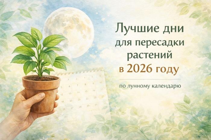 Лунный календарь 2026: благоприятные дни для пересадки комнатных растений с марта по декабрь! Обложка © ChatGPT / Софья Кузнецова