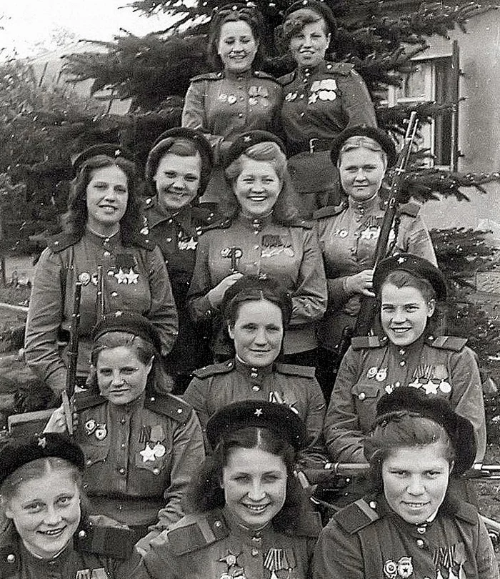 Женщины-снайперы 3-й ударной армии. Фото: airaces.narod.ru