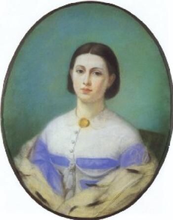 Неизвестный художник первой половины XIX века «Женский портрет». Бумага, пастель. Размеры: 60 x 47 см. Тульский музей изобразительных искусств. Фото картины взято из открытого источника. 