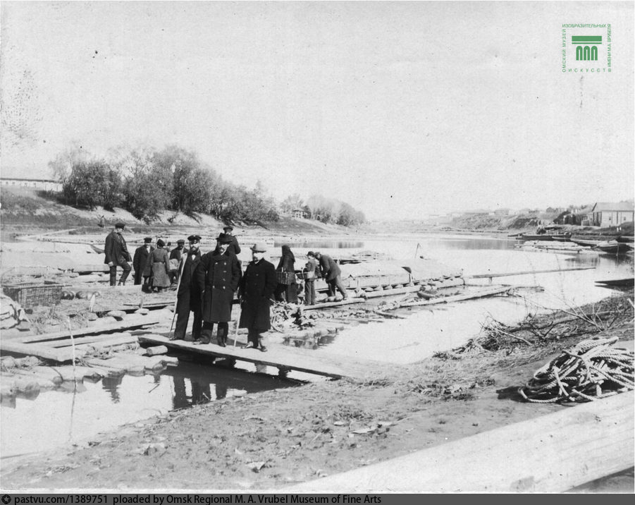 Плоты с арбузами, р. Омь.