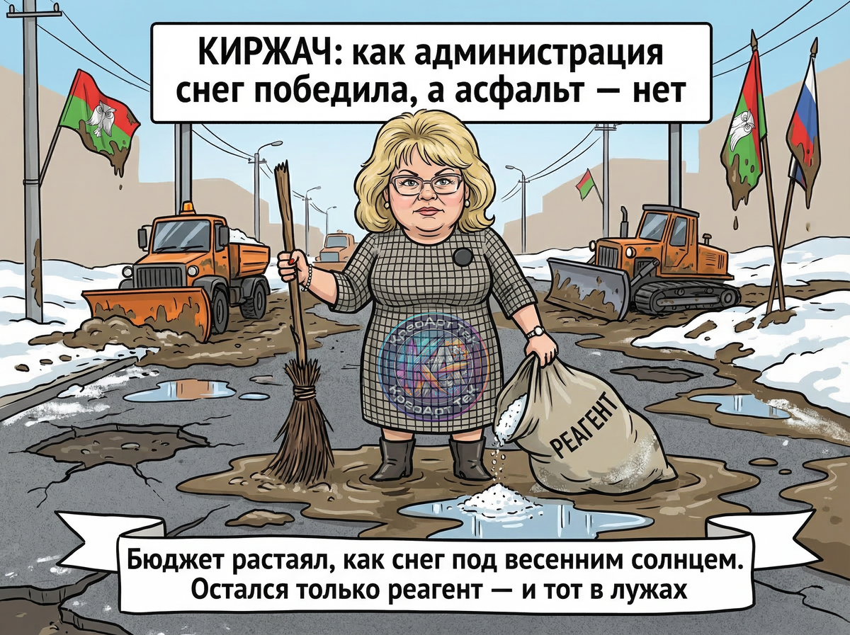 Киржач: как администрация снег победила, а асфальт — нет