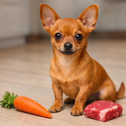 питание той-терьера должно быть  сбалансированным.