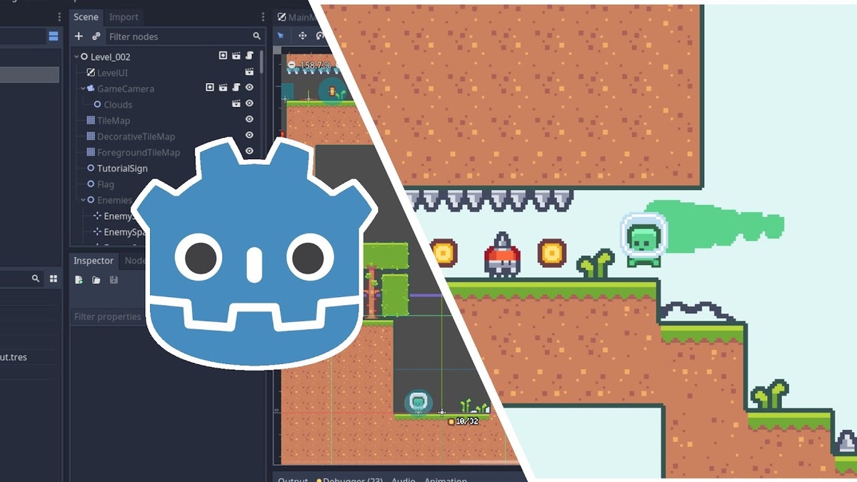 Godot скрин с видоса на YT :3