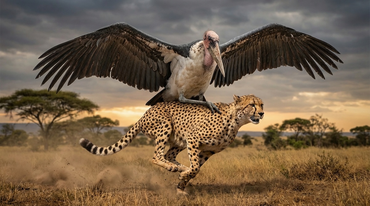 С одной стороны, тотем Антона — гепард. Грация, скорость, резкий рывок на дистанции в 400 метров, после которого можно и отдохнуть . С другой стороны — марабу.