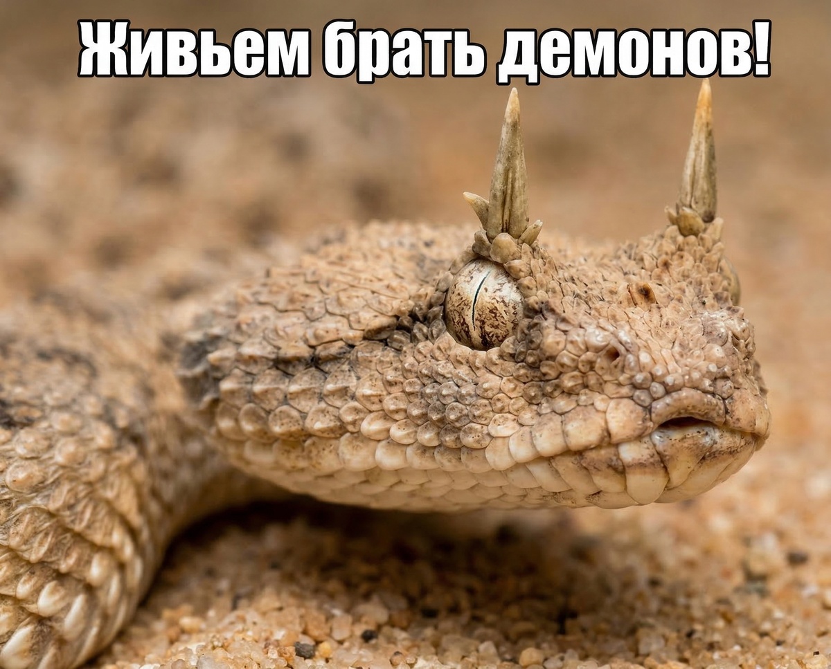 Рогатая песчаная гадюка - житель Северной Африки. Древние египтяне ее боялись и уважали.