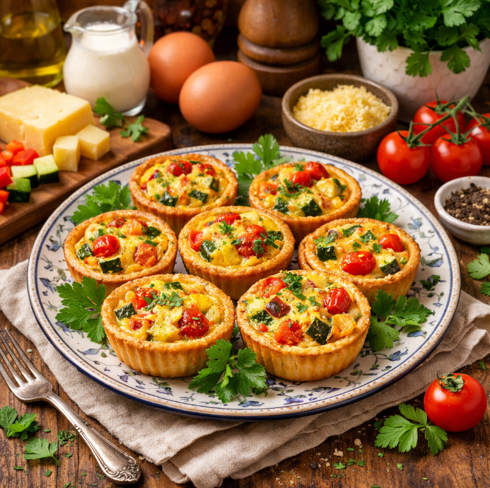 Мини-киши с овощами рецепты от Дарики