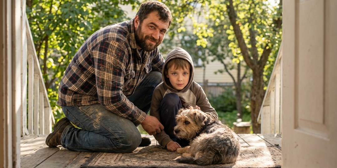 — «Тима всё понимает, он справится», — сказала Лариса, уже садясь в такси, и Андрей стоял у подъезда, держа сына за руку и глядя вслед уезжа