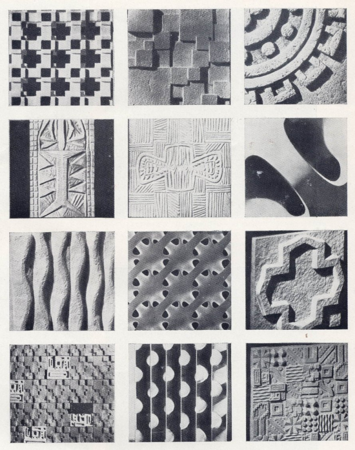 Орнаментные бетонные блоки.