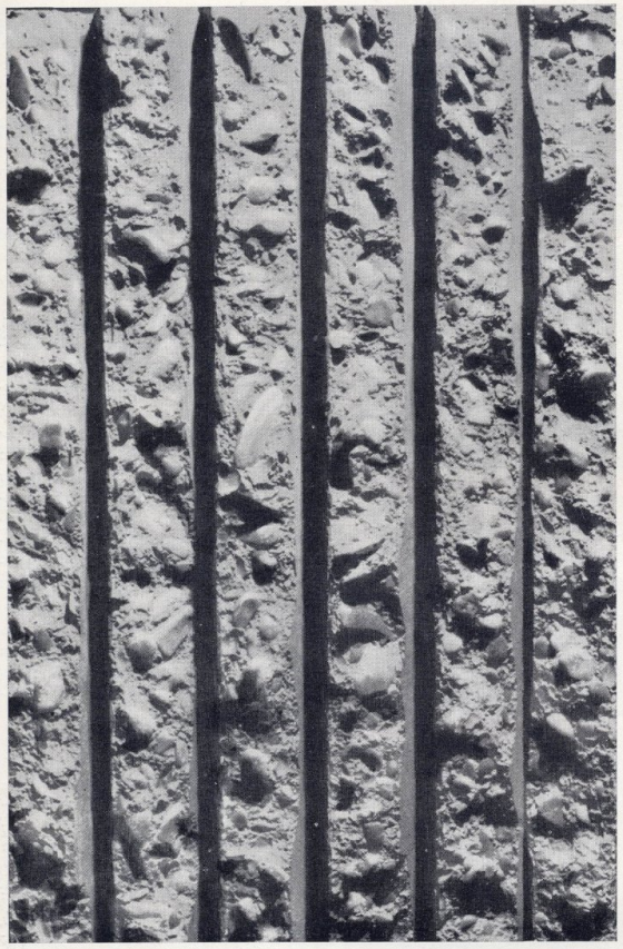 Декоративный бетон с обнажённым наполнителем.