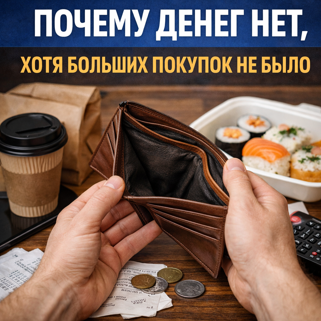 Ты не покупал айфон, не летал в отпуск, не делал ремонт. Но деньги опять куда-то исчезли.