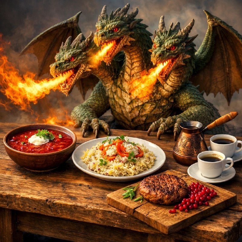 Горыныч с брусничным соусом