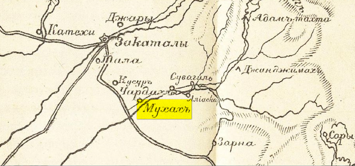 На фото: Мухах_Часть лезгинской линии, 1850 г.