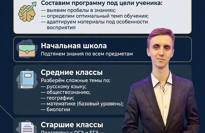 📈Репетиторство с индивидуальным подходом