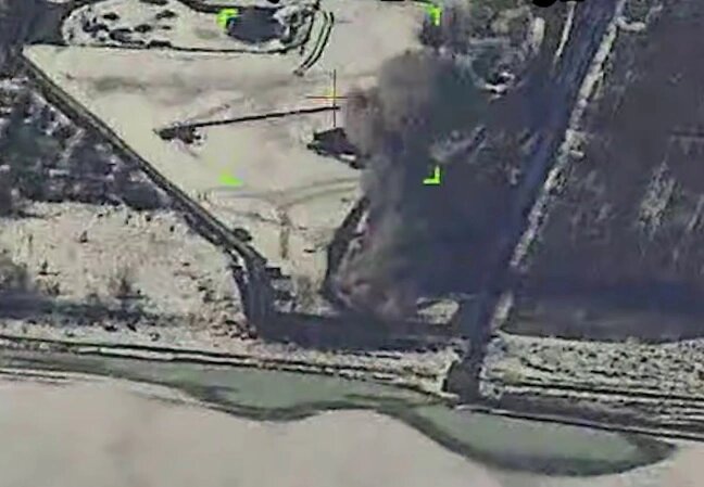    Удар по площадке запуска БПЛА ВСУ в Сумской области. Фото: кадр видео