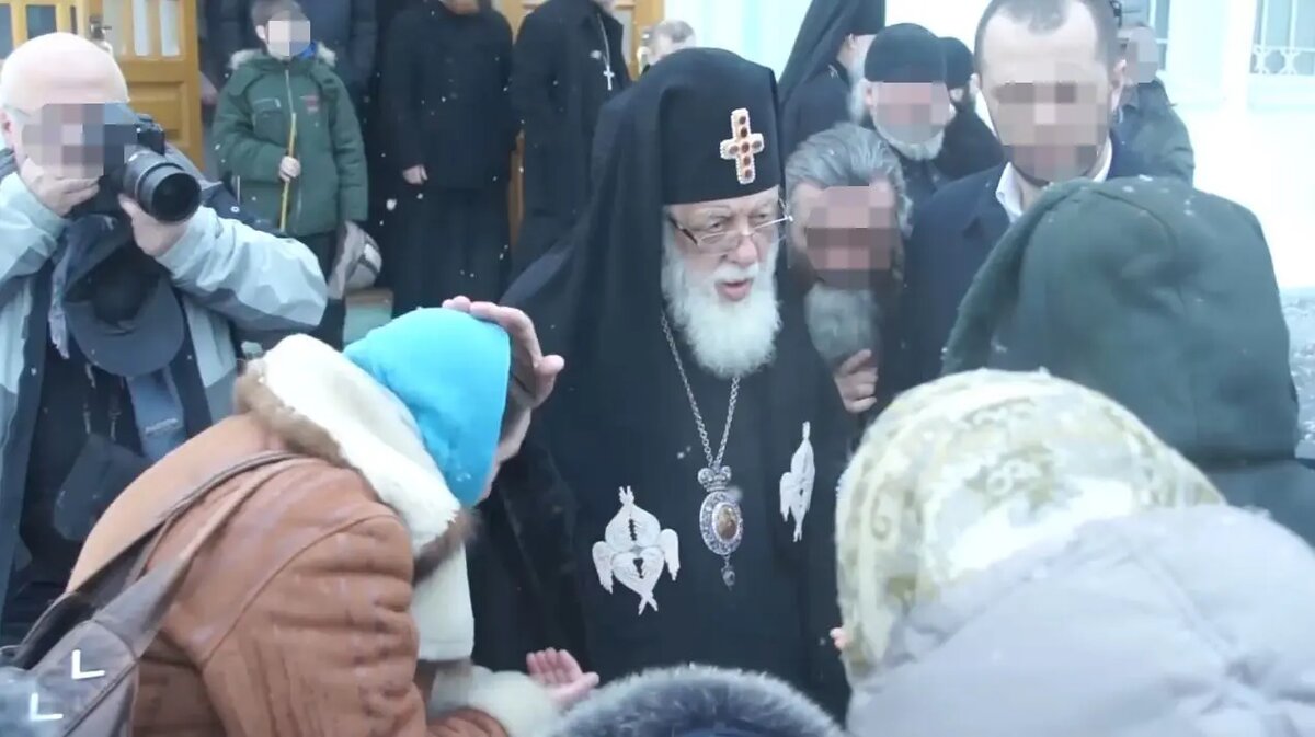    Визит Илии II в Московскую духовную академию, 2013 год. Фото: кадр видео на YouTube-канале «Московская духовная академия»