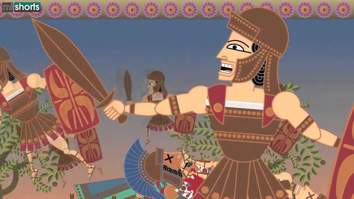 Кадр из мультфильма "Это моя земля" (This land is mine), реж. Нина Рэйли.