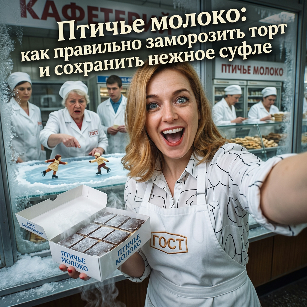    Как правильно заморозить Птичье молоко, сохранив нежность суфле. admin