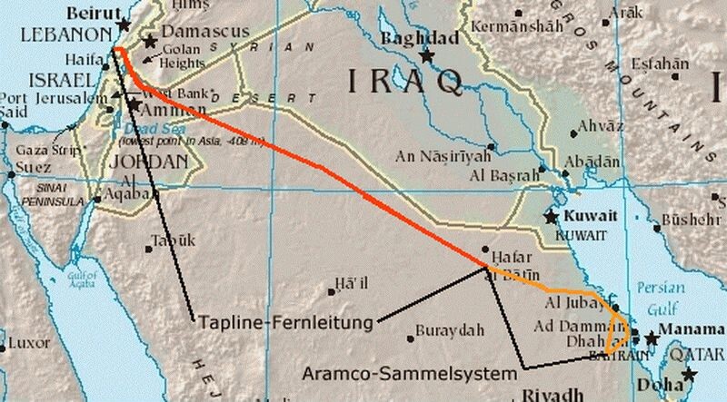 Трубопровод из аравийского полуострова в Израиль