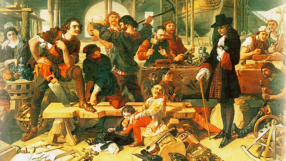 Rартина Даниэля Маклиса «Петр I в Дептфорде» (1857 г.)