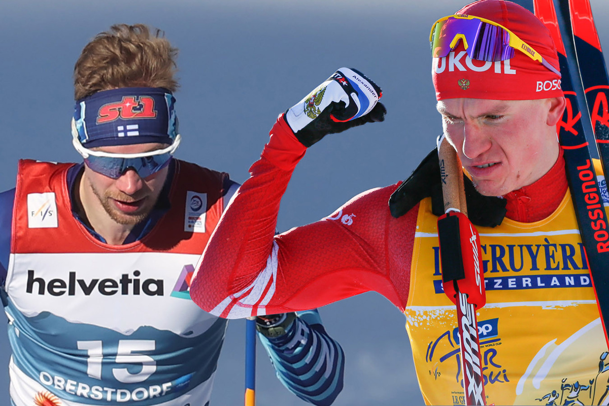 Александр Большунов против Йони Мяки / фото: Getty Images