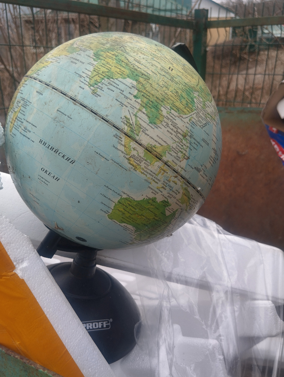 Бедненький прозябает голубчик среди хлама