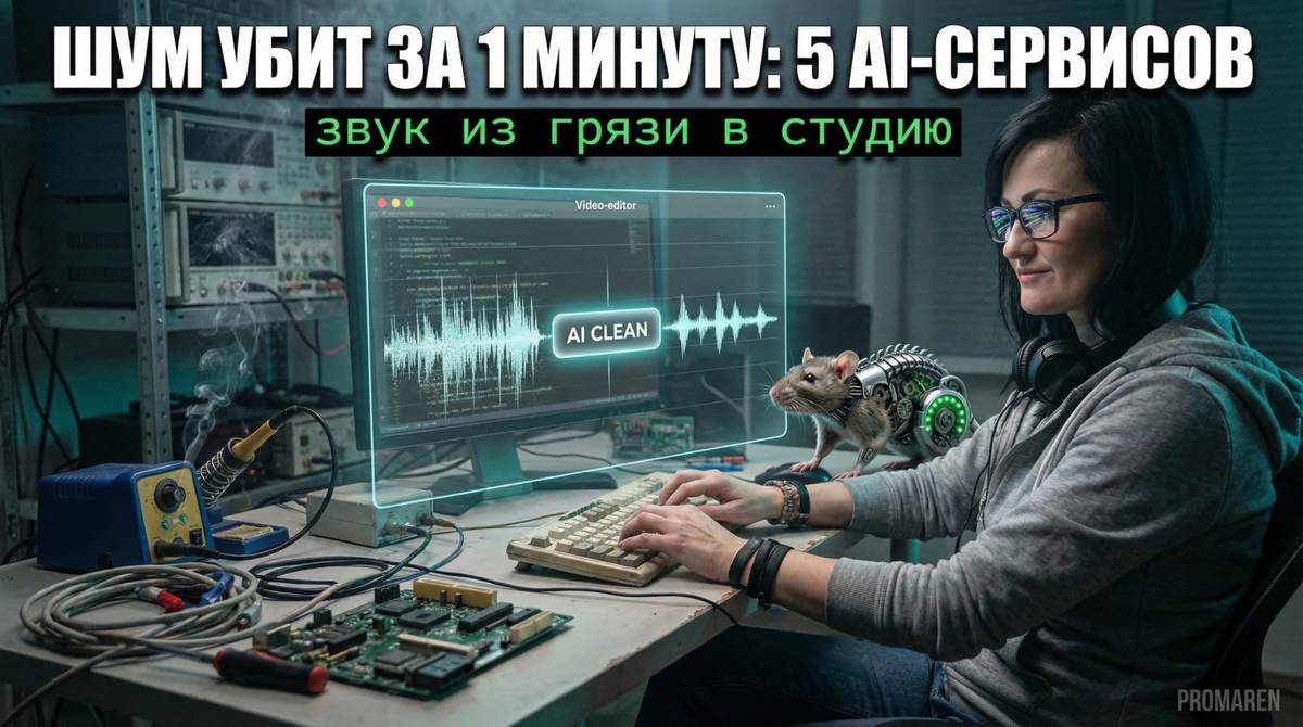    5 AI-сервисов убирают фоновый шум и улучшают звук видео за 1 минуту | Марина Погодина, PROMAREN Марина Погодина