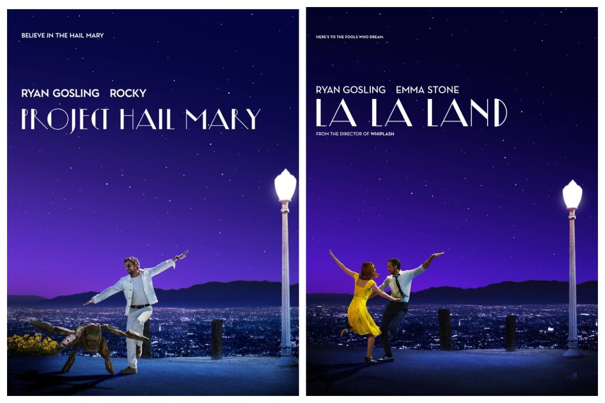 Постер фильма «Проект „Конец света“» / Источник: Amazon MGM StudiosПостер фильма «Ла-Ла Ленд»/ Источник: Black Label Media