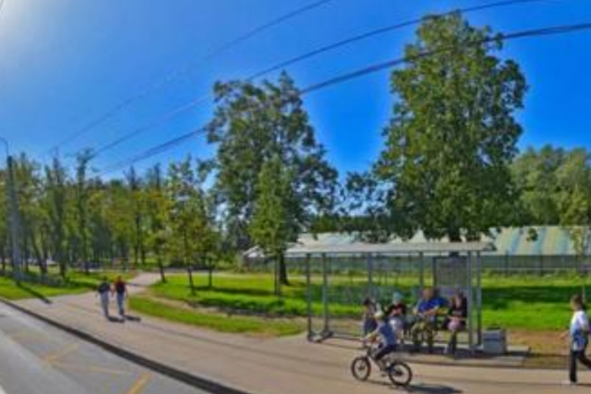 Часть пути  в школу в обход моста 