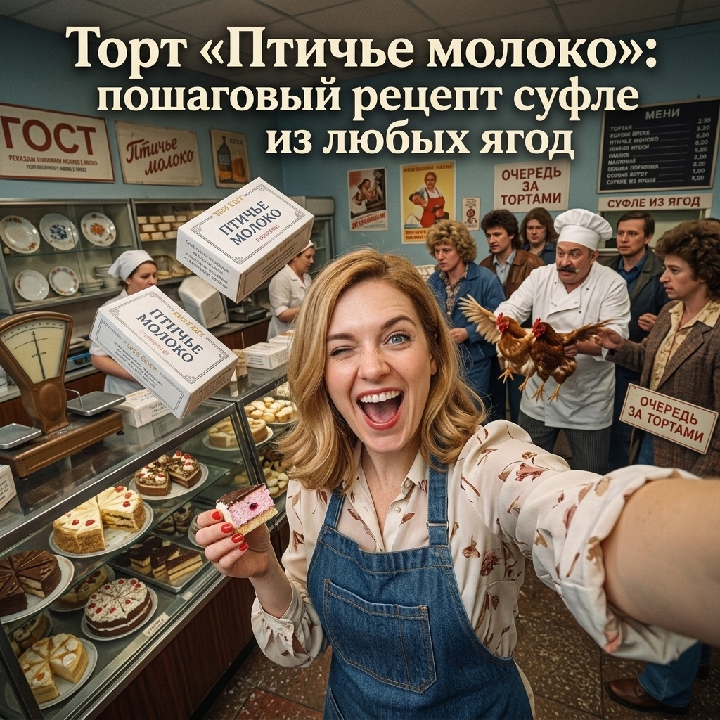    Классический торт «Птичье молоко» в оригинальной ягодной вариации admin