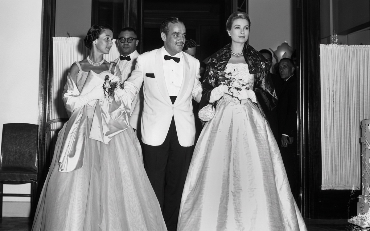 Антуанетта Монакская, князь Ренье III и княгиня Грейс