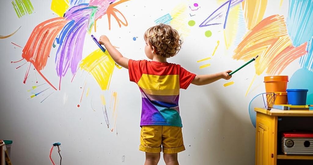 Почему маленькие дети рисуют на стенах