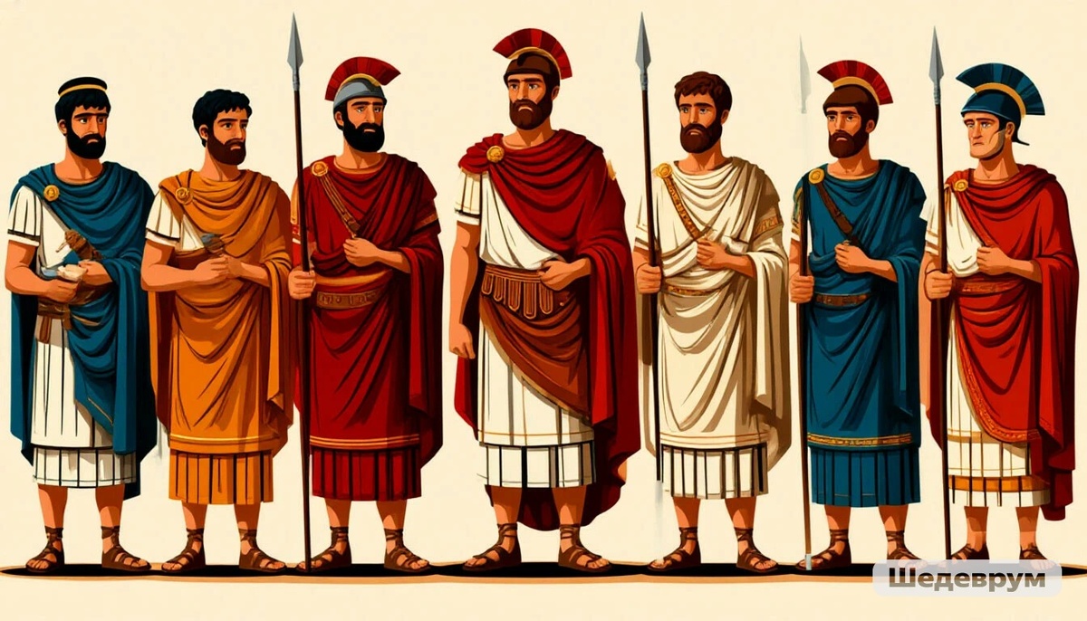 Знатные римляне. Сгенерировано "Шедеврум".