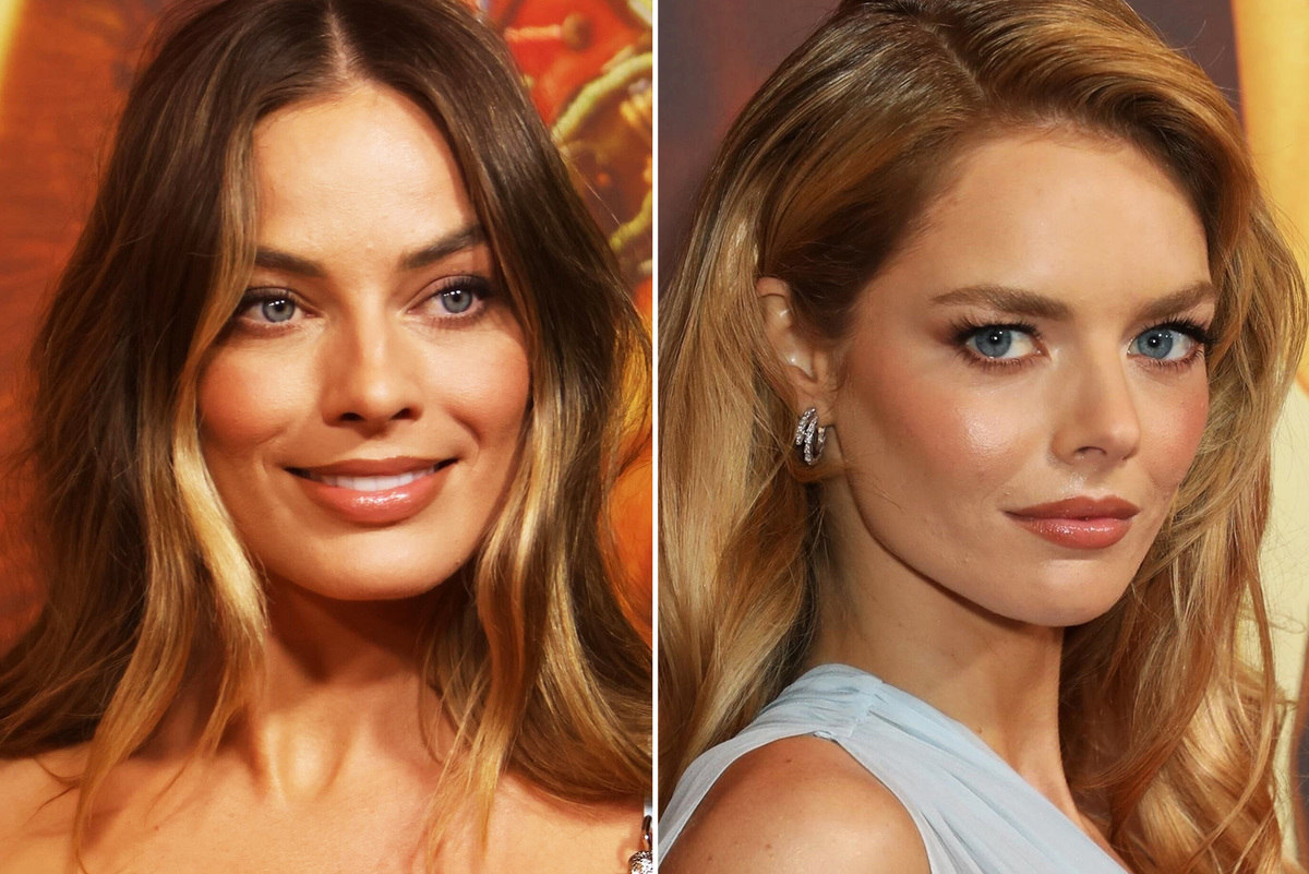     Марго Робби вместе с беременной актрисой-двойником появилась на премьере в США