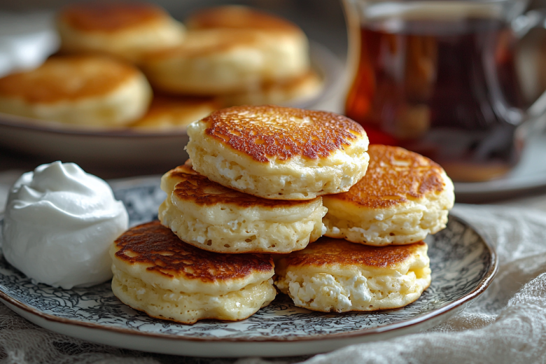 Оладушки Люба приготовила на ужин, на сей раз со сметанкой.