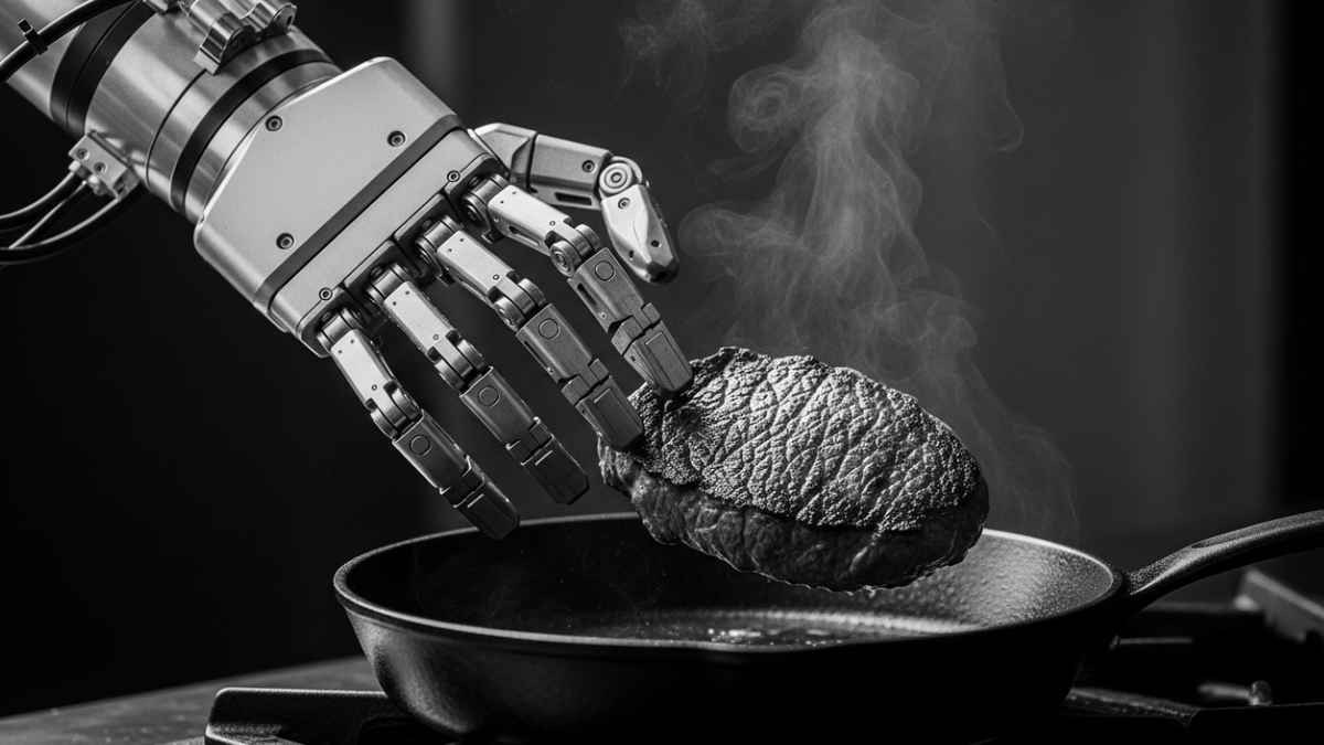 сенсоры, роботизированная рука, готовка, механика, точность.