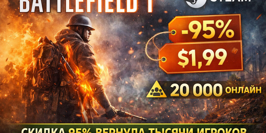 Battlefield 1 снова ожила — всё из-за скидки в 95%