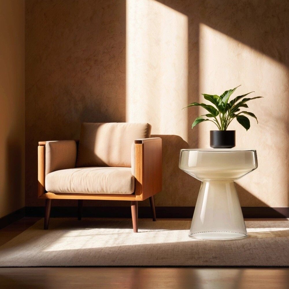 Серо-коричневый столик “Флумс” Ø 37 см.