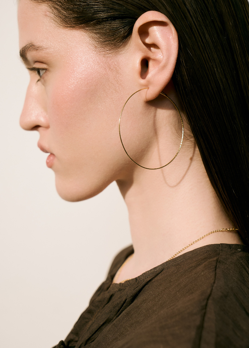 Золотистые серьги-кольца AQUAGIRL арт. 64892