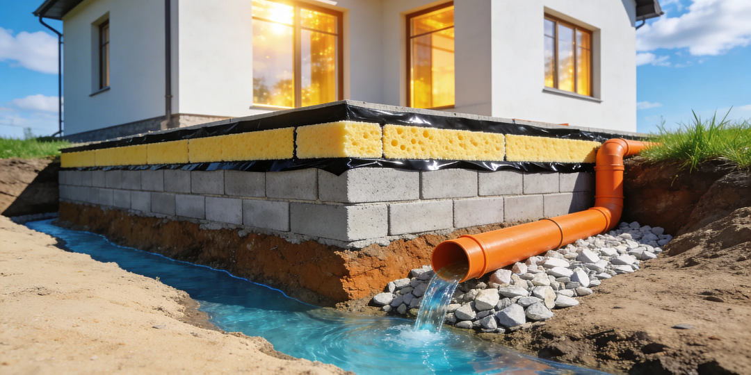 Мокрый фундамент, высокие риски: почему гидроизоляция под ЭППС — не обсуждается