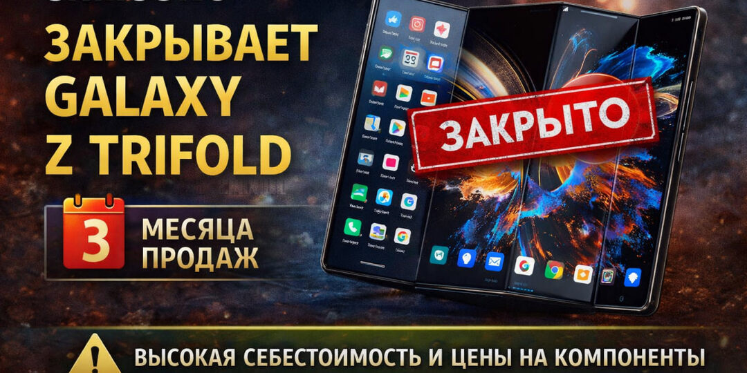 Samsung внезапно закрывает Galaxy Z TriFold — прошло всего 3 месяца