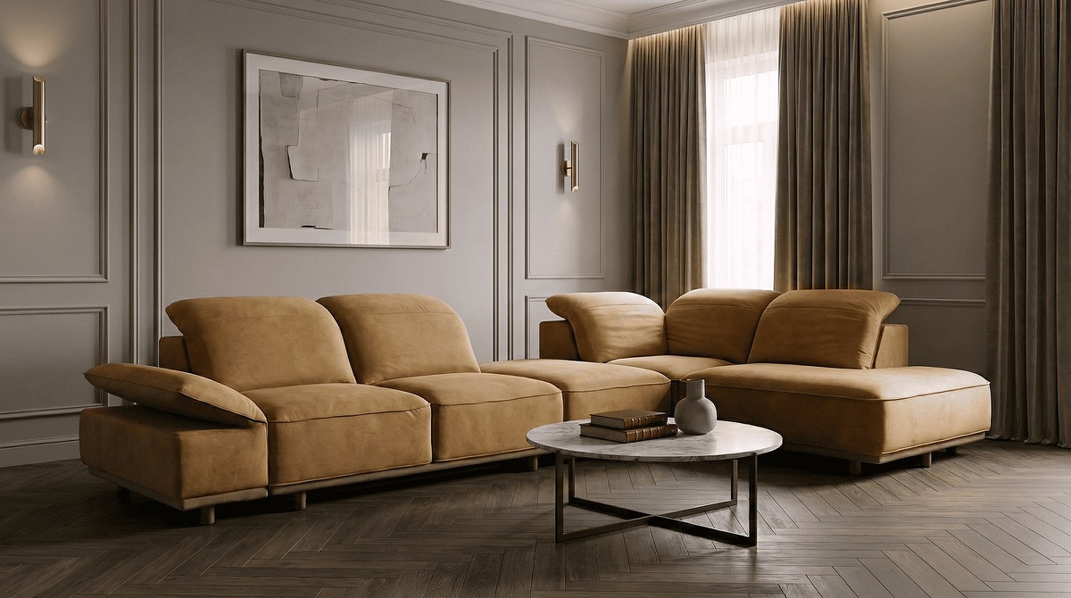 Диван «МЭТР»: https://granistilia.ru/catalog/divany/uglovye/divan_metr_regulirovka_podgolovnikov_spinok_i_podlokotnikov_stolik_rozetki_besprovodnaya_zaryadka_spalnoe_mesto_1.html#gal-img-1