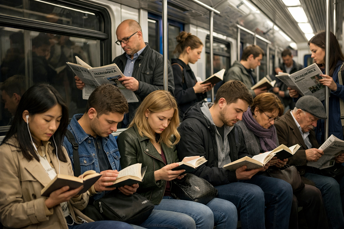    Жизнь заставит москвичей больше читать с бумаги. Фото: нейросеть