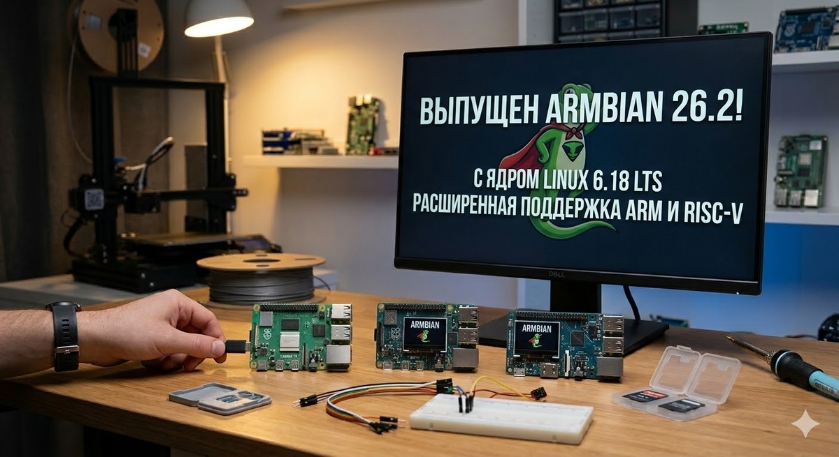 Релиз Armbian 26.2: поддержка Linux 6.18 LTS и новых плат