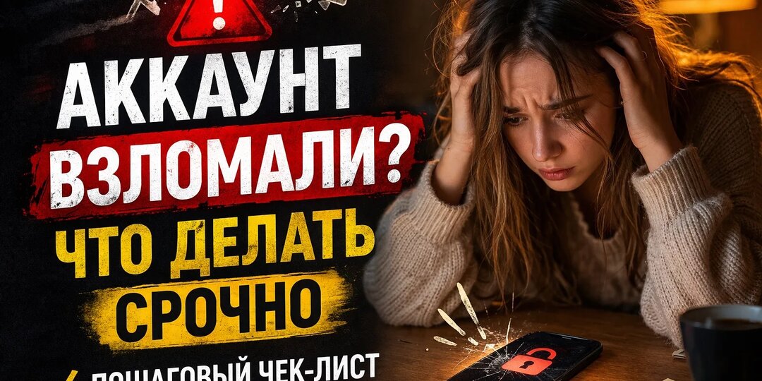 Чек-лист. Что делать если взломали аккаунт. Пошаговый алгоритм