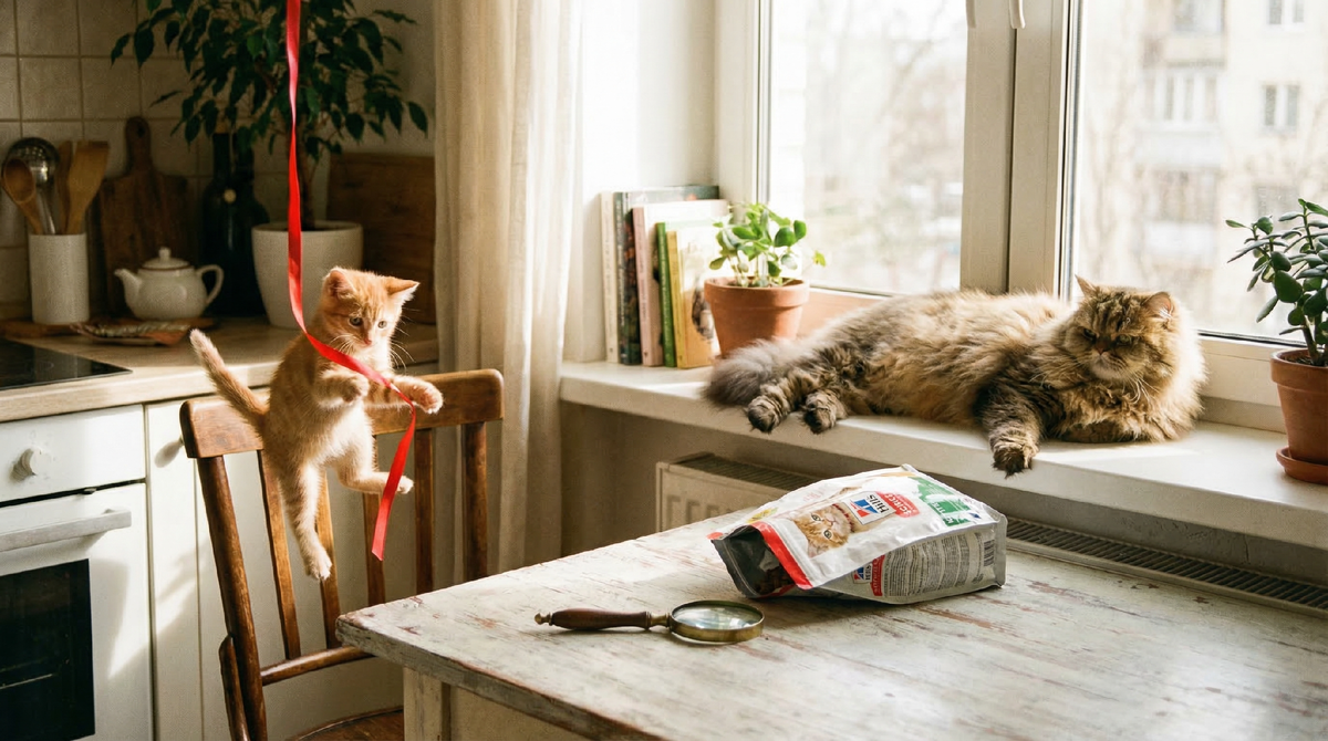 розный корм для разных кошек