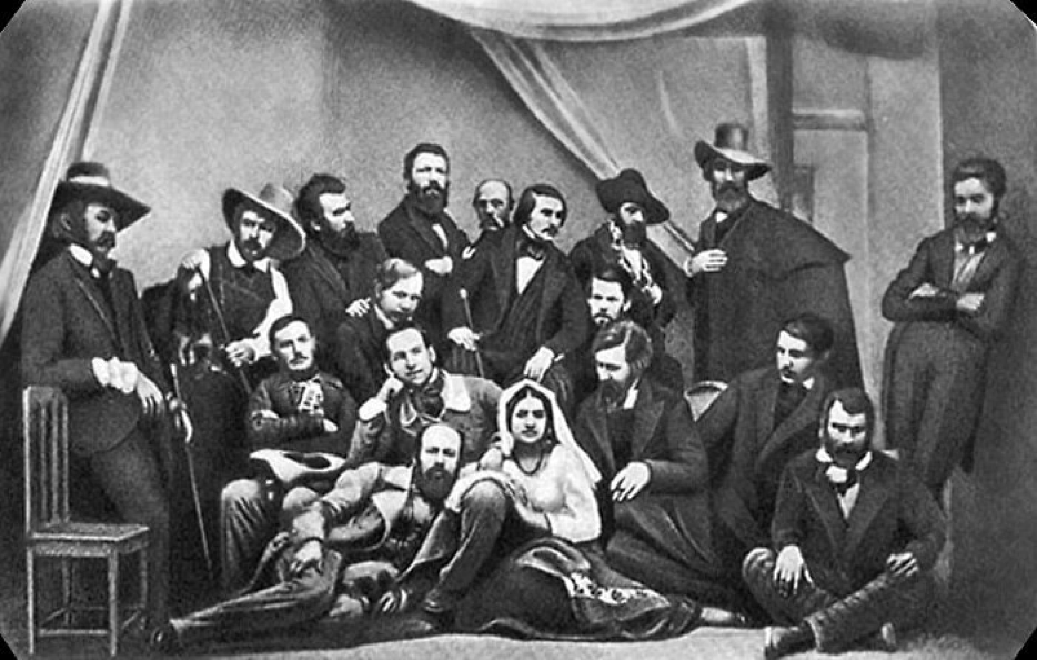 Н.В.Гоголь в группе русских художников в Риме