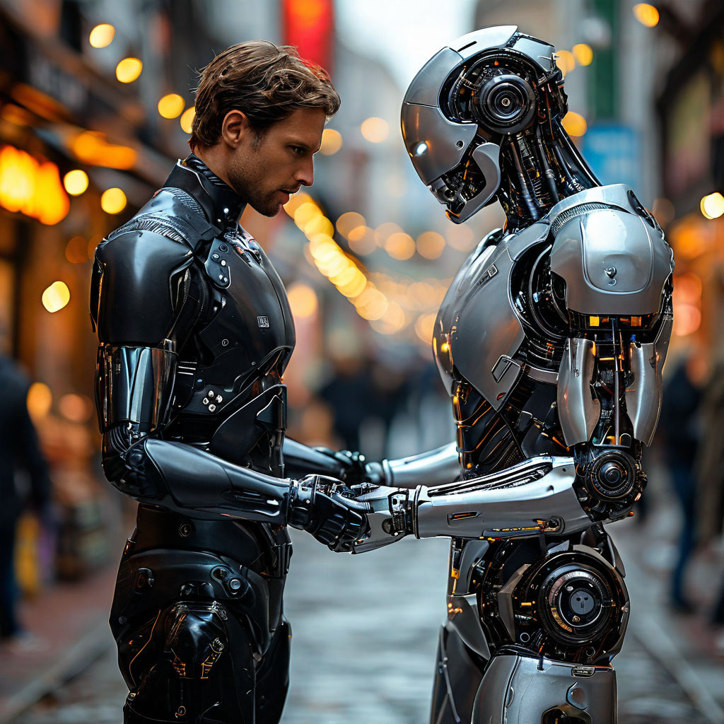 Андроид. Иллюстрация сгенерирована нейросетью